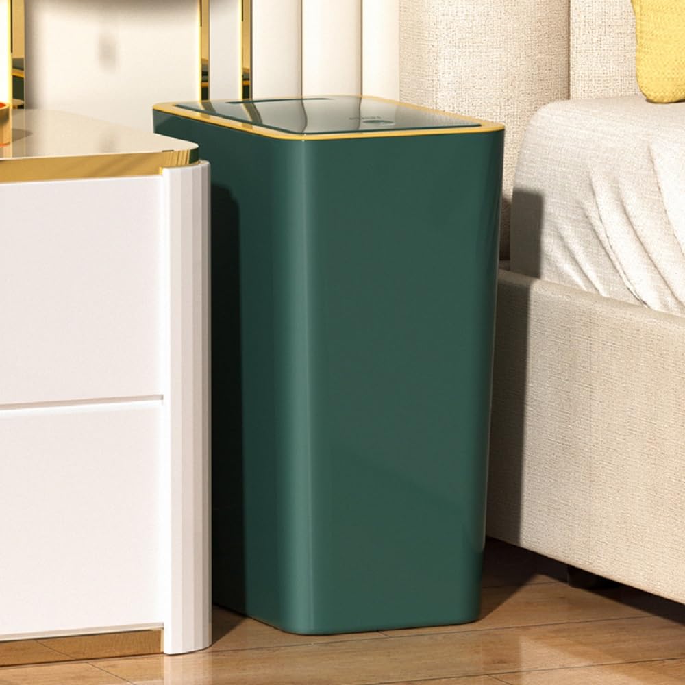 Sightday Mülleimer Bad,9L Mülleimer Küche,Schmaler Mülleimer Mit Deckel Mülleimer Geruchsdicht Pop-U