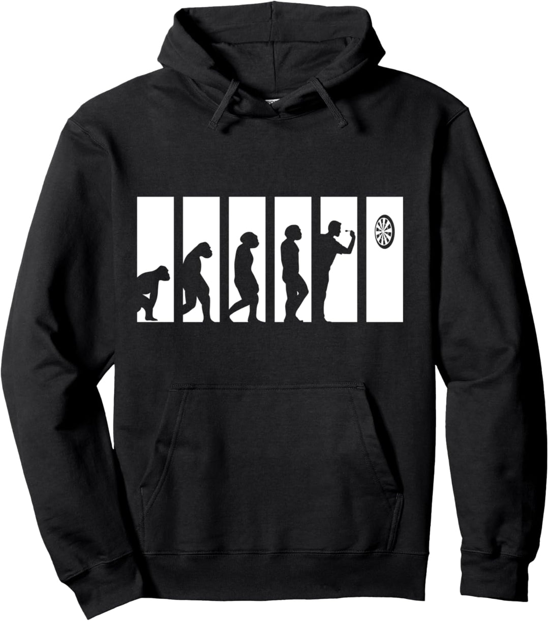 Darts Evolution Dartscheibe cooles Dartspieler Geschenk Pullover Hoodie