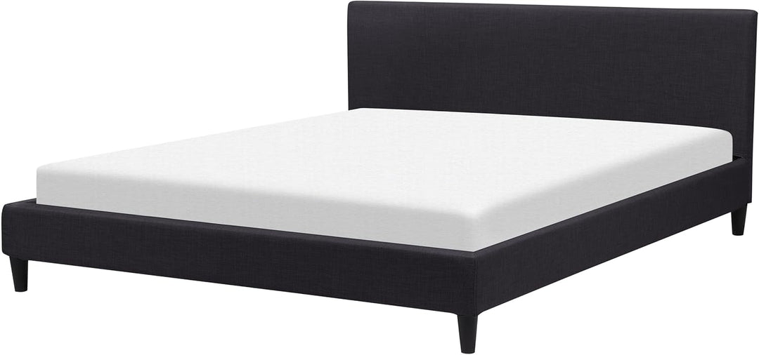 Abziehbarer Bezug für Bett FITOU Polsterbezug schwarz 180 x 200 cm