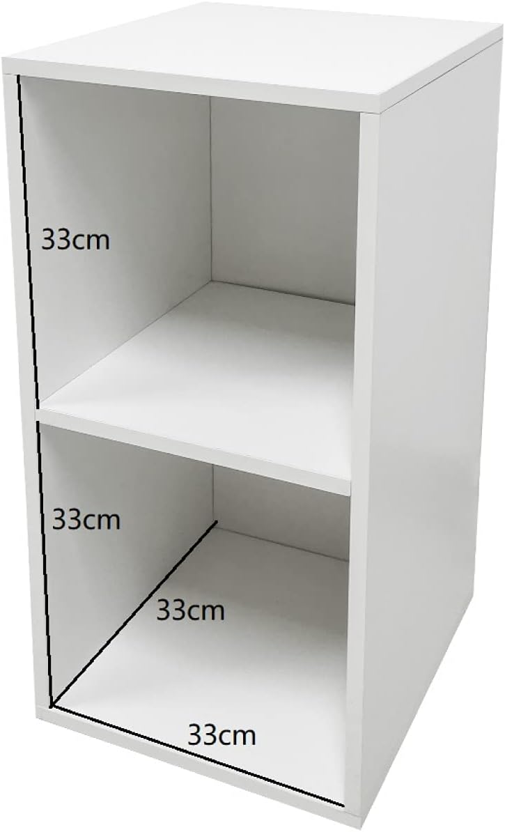 VDD Schrank für Vinyl-LP-Schallplatten - 2 Fächer - weiss