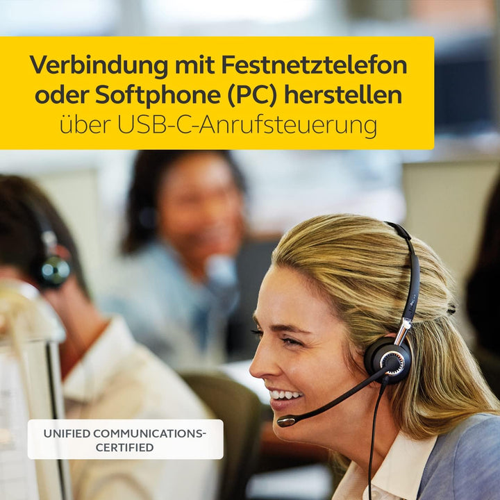 Jabra Biz 2400 II USB-A CC UC On-Ear Mono Headset - Unified Communications optimierter Noise-Cancell