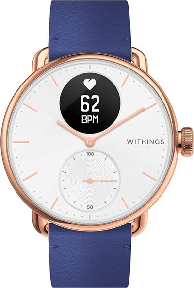 WITHINGS - Premium Lederarmband für ScanWatch, Steel HR, Steel HR Sport, Move ECG, Move und Steel Bl