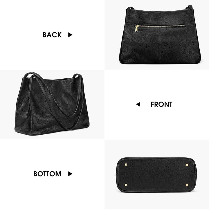 Kattee Damen Tragetaschen aus weichem Echtleder lässige Schulter Hobo Geldbörsen und Handtaschen mit