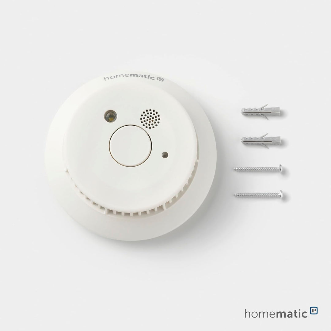 Homematic IP Smart Home Rauchwarnmelder HmIP-SWSD mit 10-Jahres-Lithium-Batterie Rauchwarnmelder