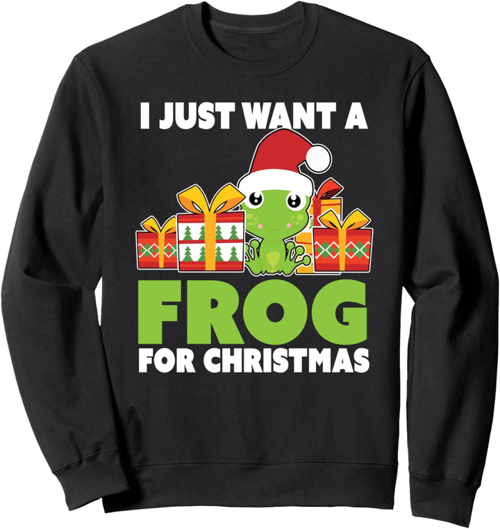 Niedlicher Weihnachtsfrosch – süsser Weihnachtsfrosch Sweatshirt
