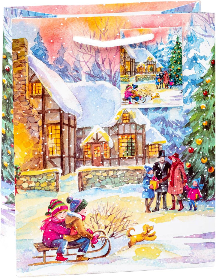 TSI Geschenktüten WEIHNACHTEN SERIE 10, 12er Packung, Grösse: Mittel (HxBxT 23 x 18 x 10 cm), Art. N