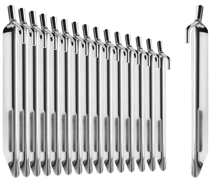 com-four® 16x Zelt-Heringe aus Stahl - robuste Erdnägel in V-Form für Camping und Outdoor - ideal fü