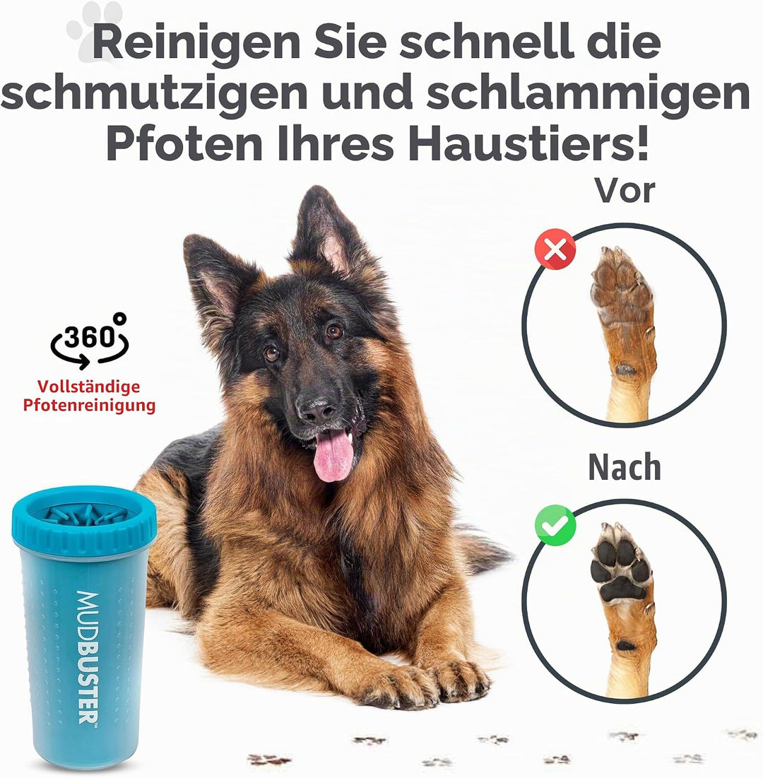 Dexas MudBuster tragbarer Hundepfotenreiniger, Grösse L, blau (PW720312) Blau Large (Pack of 1), Bla