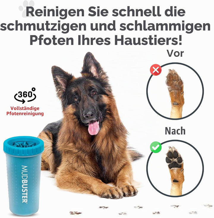 Dexas MudBuster tragbarer Hundepfotenreiniger, Grösse L, blau (PW720312) Blau Large (Pack of 1), Bla