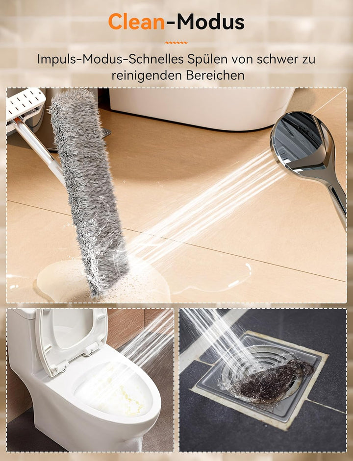 Magichome Duschkopf mit Schlauch 59", 5 Strahlarten Hochdruck Duschkopf, Handbrause Wassersparend Gr
