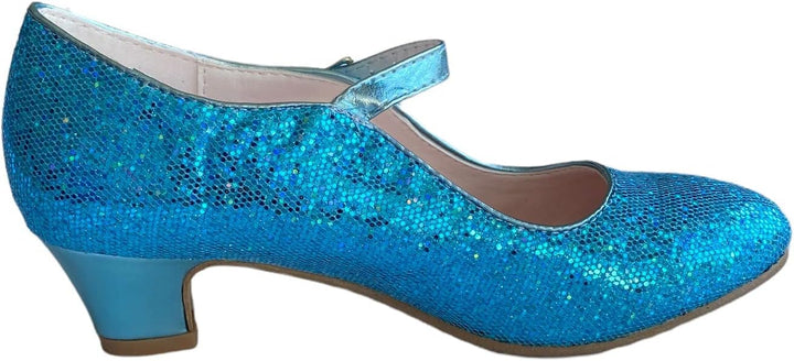 La Seno Rita Princess Glitter ELSA Frozen Spanish Flamenco Shoes Blau 25 EU, Blau 25 EU