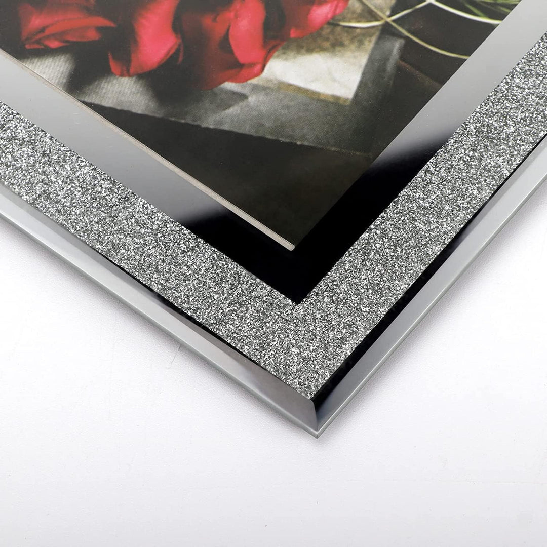ASelected 4er Set Fotorahmen 13x18 Glas Bilderrahmen Photo Frame Glas Diamant Foto Rahmen Hochzeit F