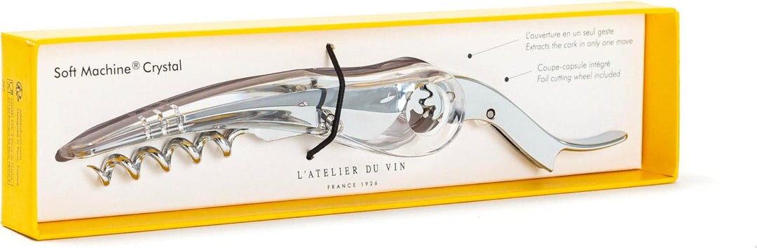L'ATELIER DU VIN – Soft Machine Crystal – Design Korkenzieher, hergestellt aus Stahl, Chromlegierung