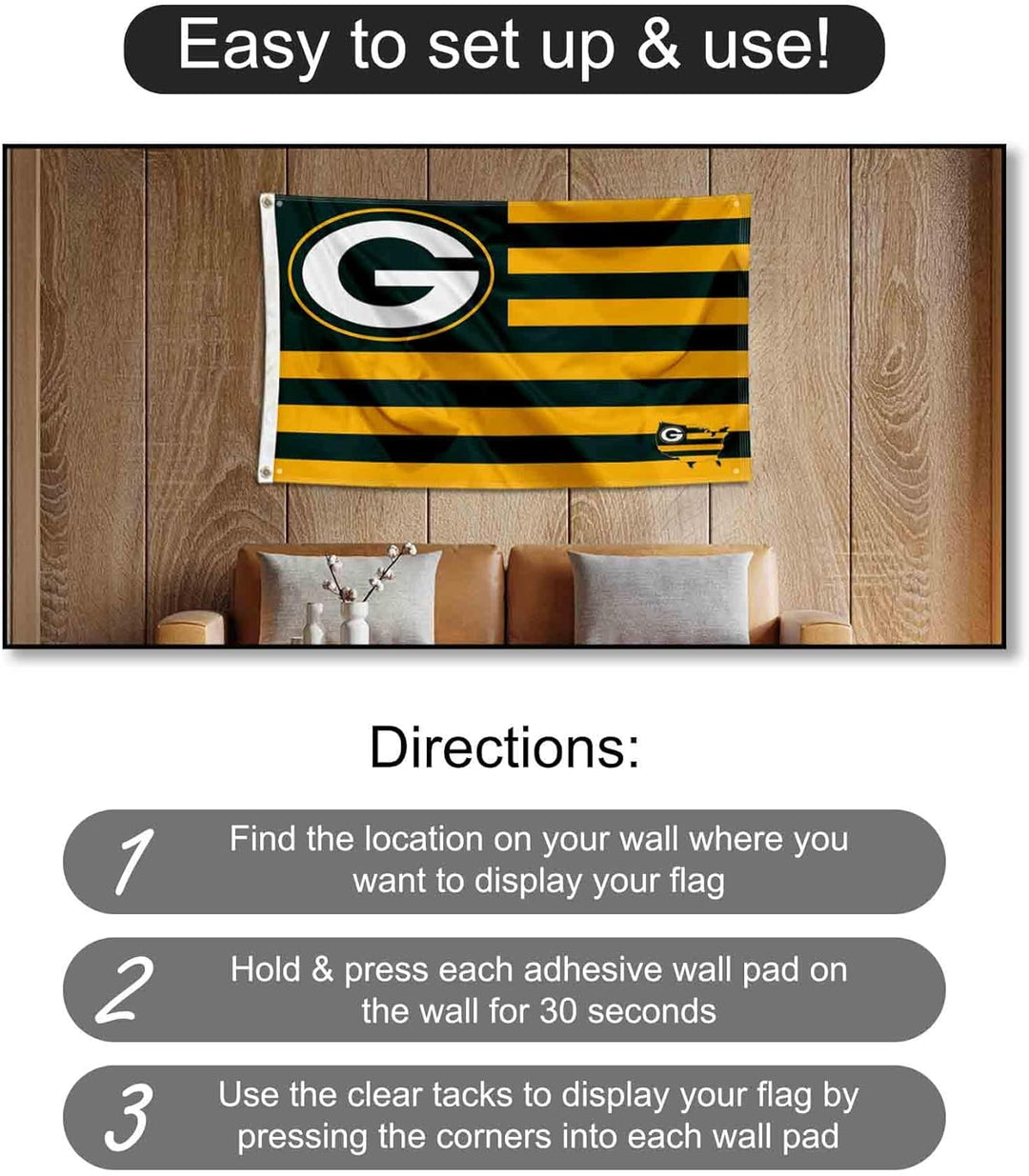 Green Bay Packers Nation Banner und Wandteppich