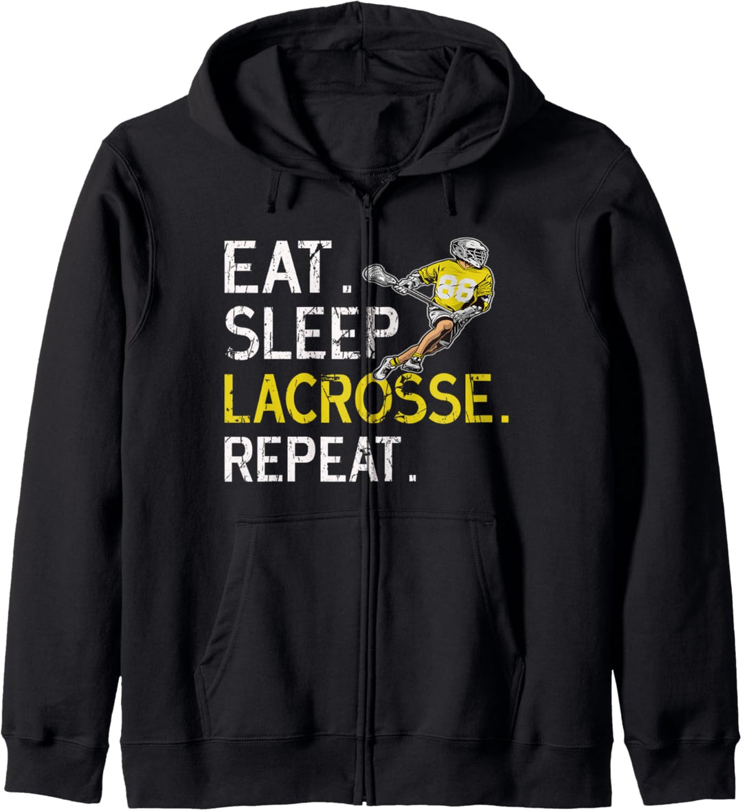 Lacrosse Player Sports Team Men Vatertag Lacrosse Kapuzenjacke