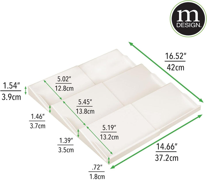 mDesign Gewürzhalter für Schubladen – auf 36,8 cm ausziehbares Gewürzregal von 20 cm bis 36,8 cm – S
