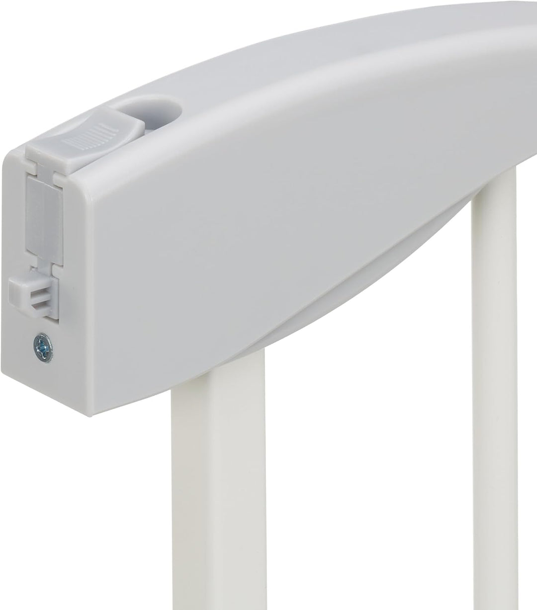 Relaxdays Türgitter zum Klemmen, Breite 75-84 cm, ohne Bohren, Einhandbedienung, Auto-Close, 90° Sto