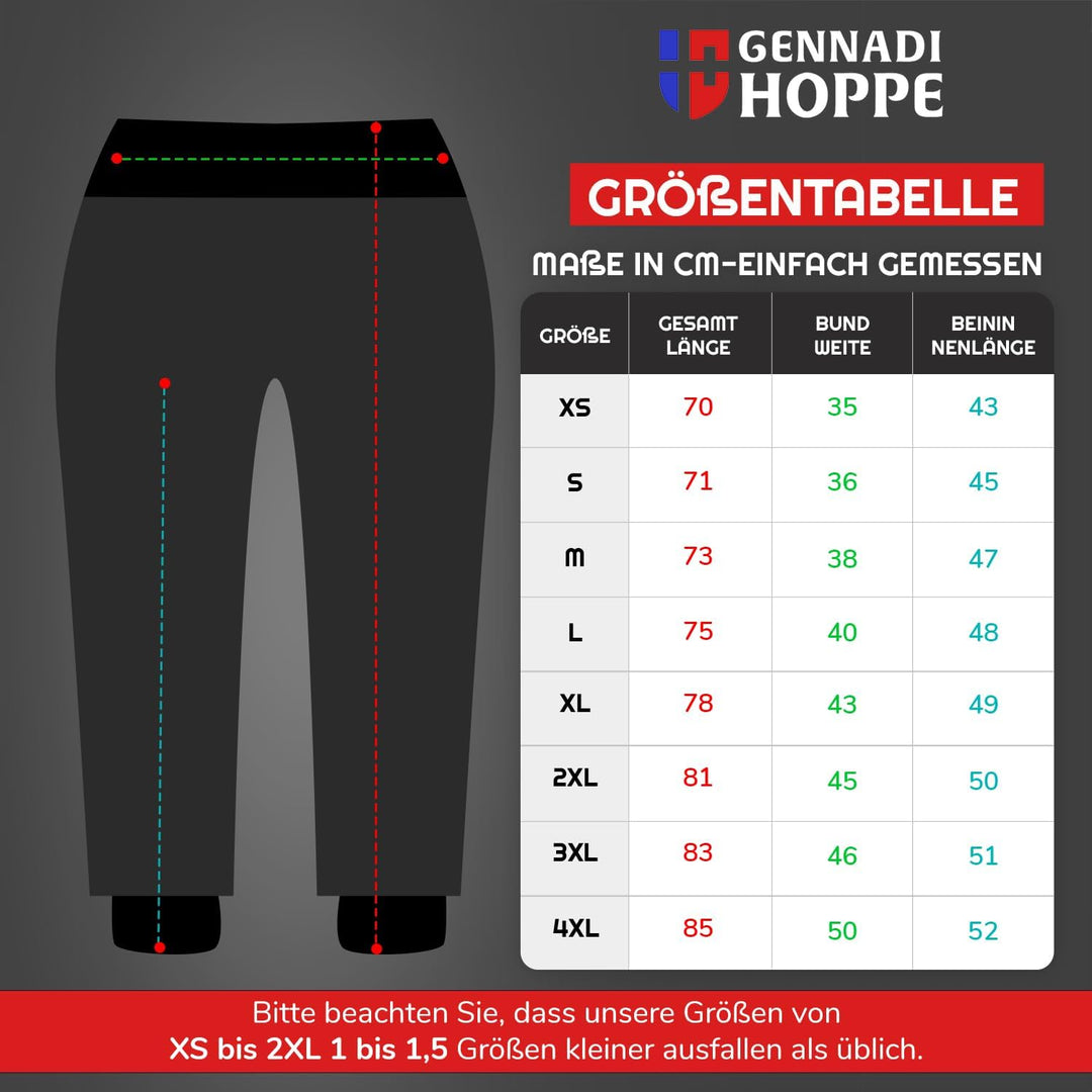 Gennadi Hoppe Damen 3/4 Trainingshose Sporthose Kurze Hose Sport Fitness Jogginghose Shorts Barmuda