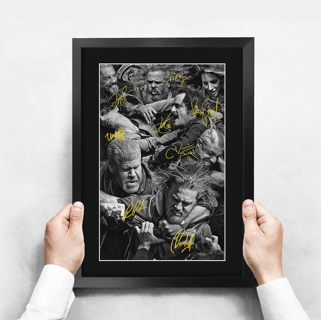 HWC Trading Sons Of Anarchy A3 Gerahmte Signiert Gedruckt Autogramme Bild Druck-Fotoanzeige Geschenk