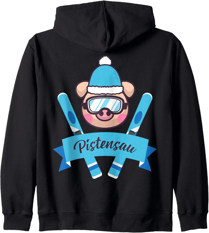 Ski Skifahren Snowboard Skifahrer Berge Pistensau Kapuzenjacke