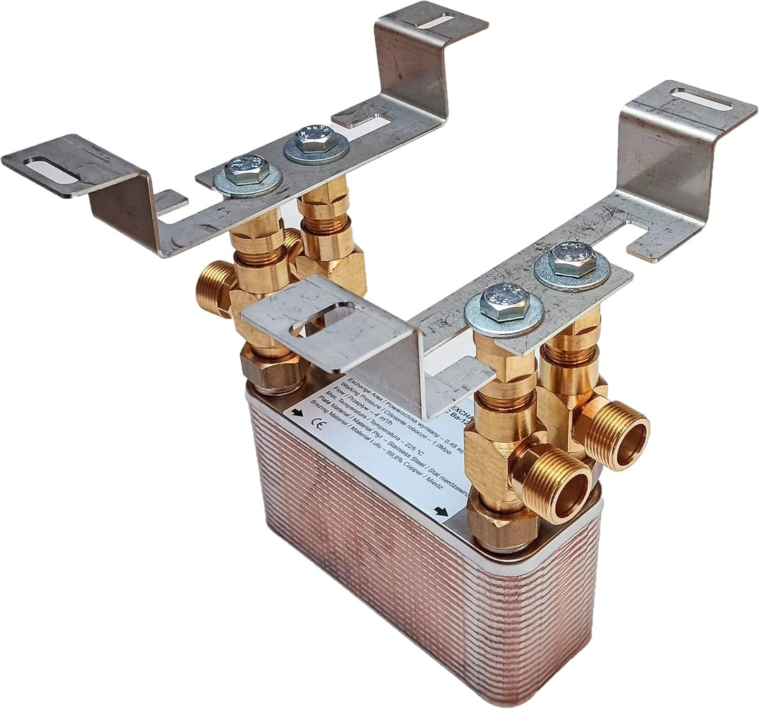 Edelstahl Plattenwärmetauscher Nordic Tec Ba-12-40 40 Platten 85kW 3/4” (Nur Plattenwärmetauscher) (