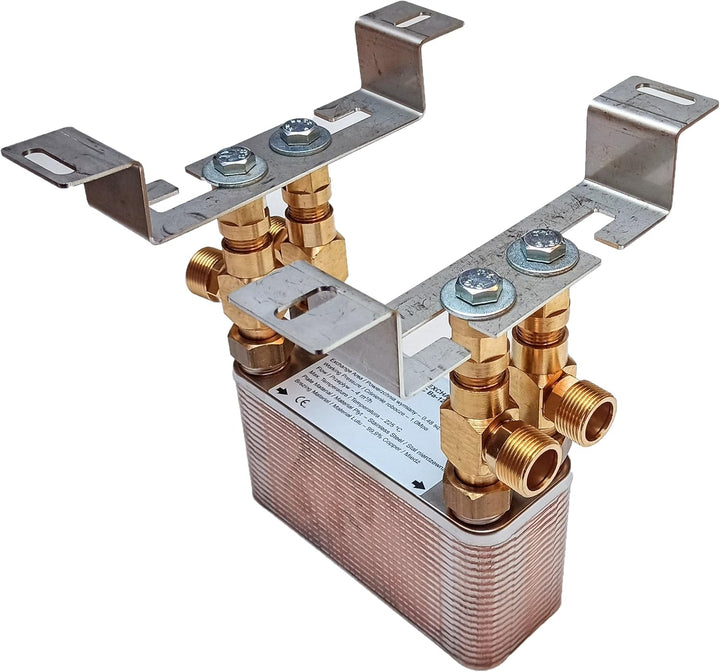Edelstahl Plattenwärmetauscher Nordic Tec Ba-12-40 40 Platten 85kW 3/4” (Nur Plattenwärmetauscher) (