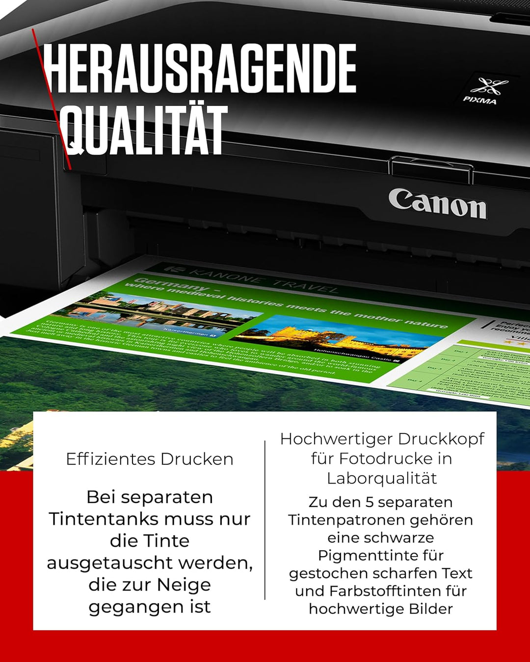 Canon PIXMA iX6850 Drucker Farbtintenstrahl Multifunktionsgerät DIN A3+ (Bürodrucker, Fotodruck, Tex