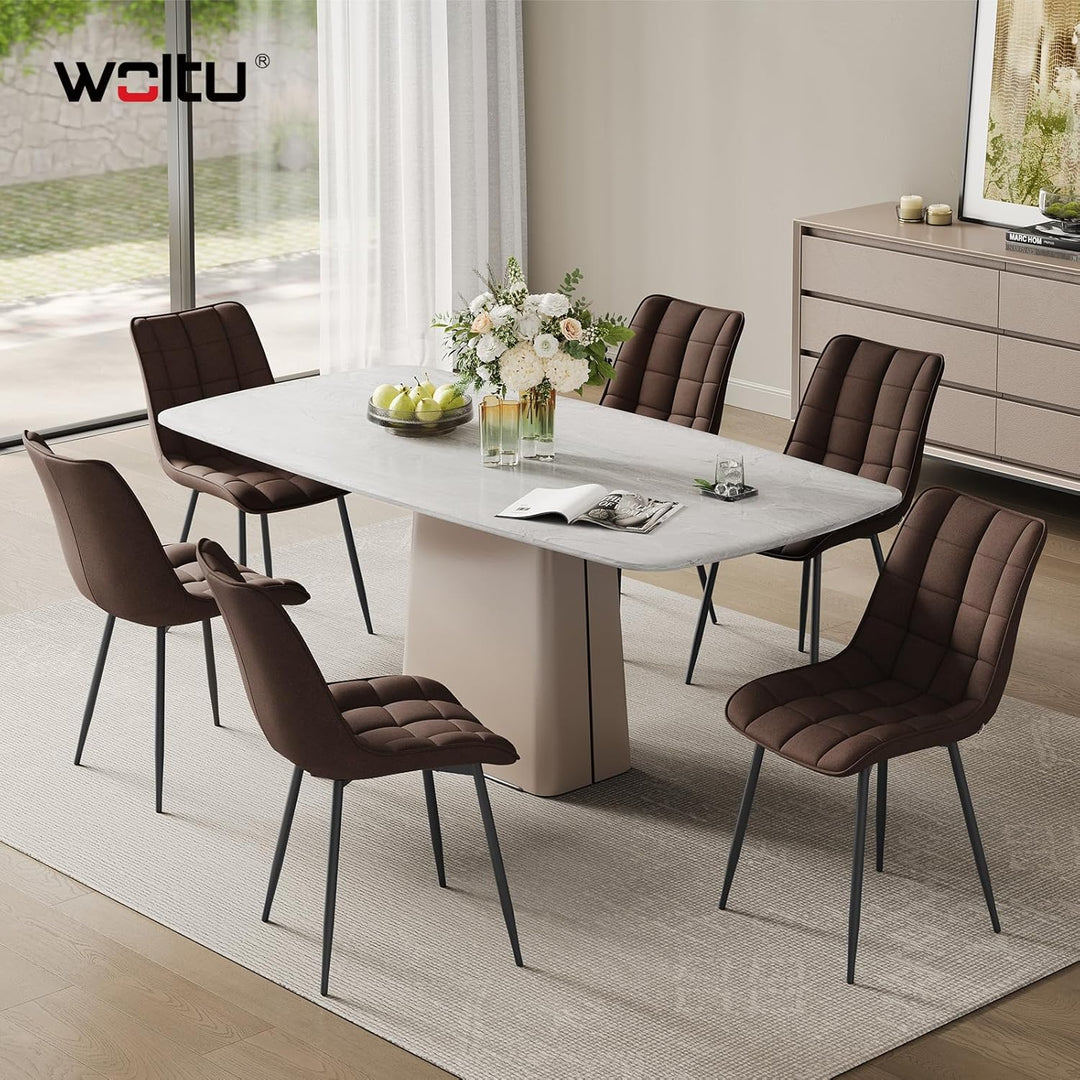 WOLTU 4 x Esszimmerstühle 4er Set Esszimmerstuhl Küchenstuhl Polsterstuhl Design Stuhl mit Rückenleh