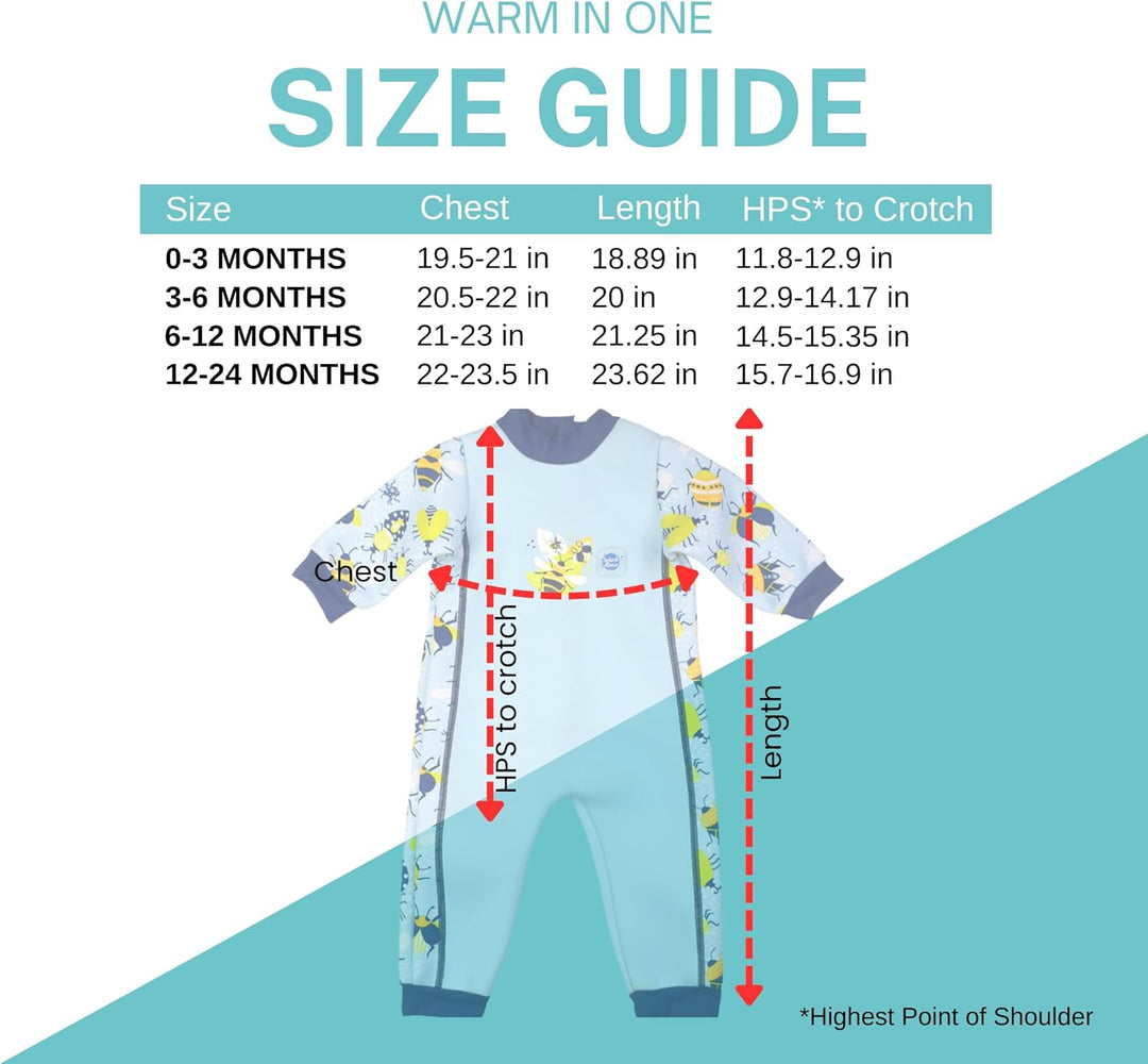 Splash About Warm In One Baby Erwärmen Wetsuit 3-6 monate Bugs Life, 3-6 monate Bugs Life