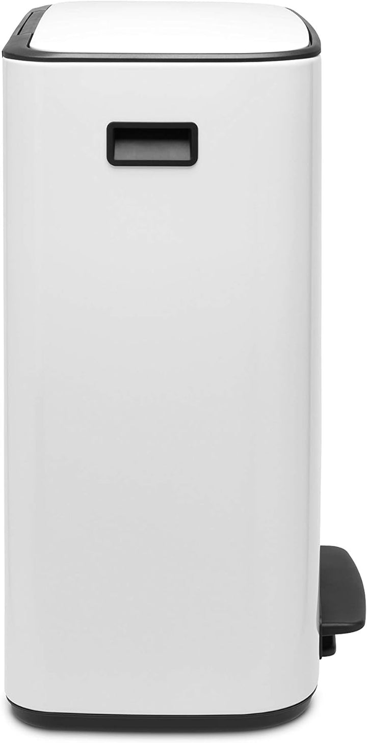 Brabantia 211447 Treteimer Bo, 2 x 30L, Weiss 2 Inneneimer (2 x 30L) White, 2 Inneneimer (2 x 30L) W