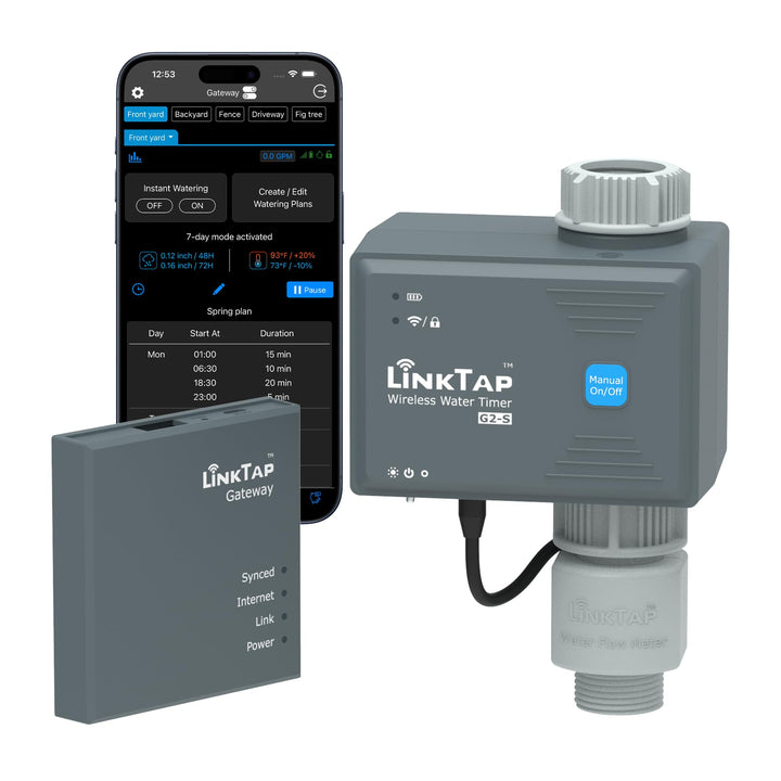 LinkTap G2S Drahtlose Bewässerungscomputer, Gateway, Wassermengenzähler - Automatische Bewässerungsu