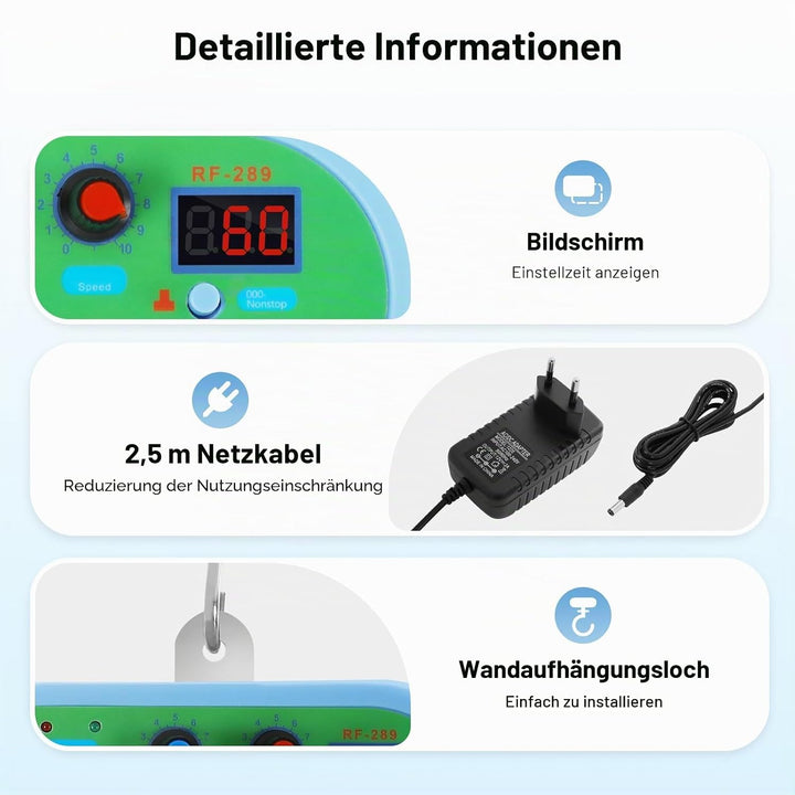 Elektrische Babyschaukel Controller Tragfähigkeit 20Kg Federwiege Motor mit Timer Hängende 7-Feder F