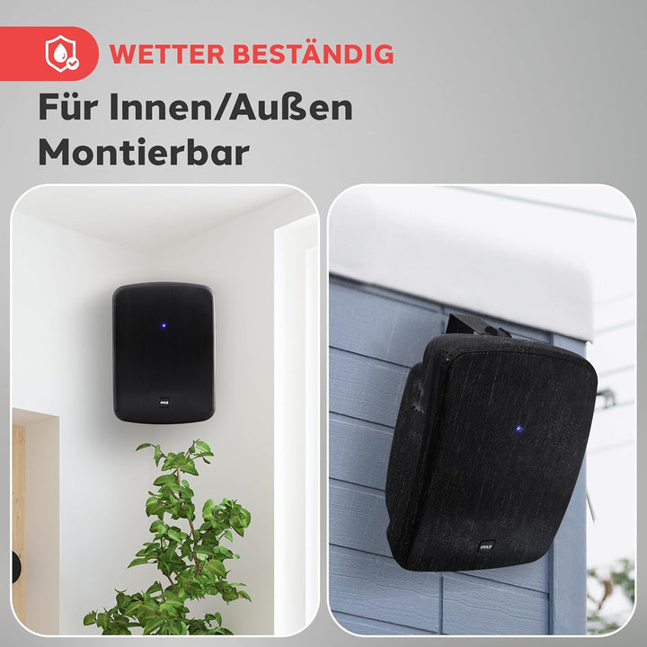 Pyle Musikbox Bluetooth Gross, Lautsprecher Wandhalterung 800 Watt, wasserdichte Box Outdoor & Indoo