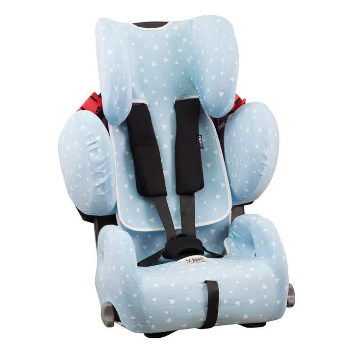 JYOKO KIDS Bezug für Autositz kompatibel mit Recaro Young Sport Hero, aus Baumwolle (Blue Sparkles),