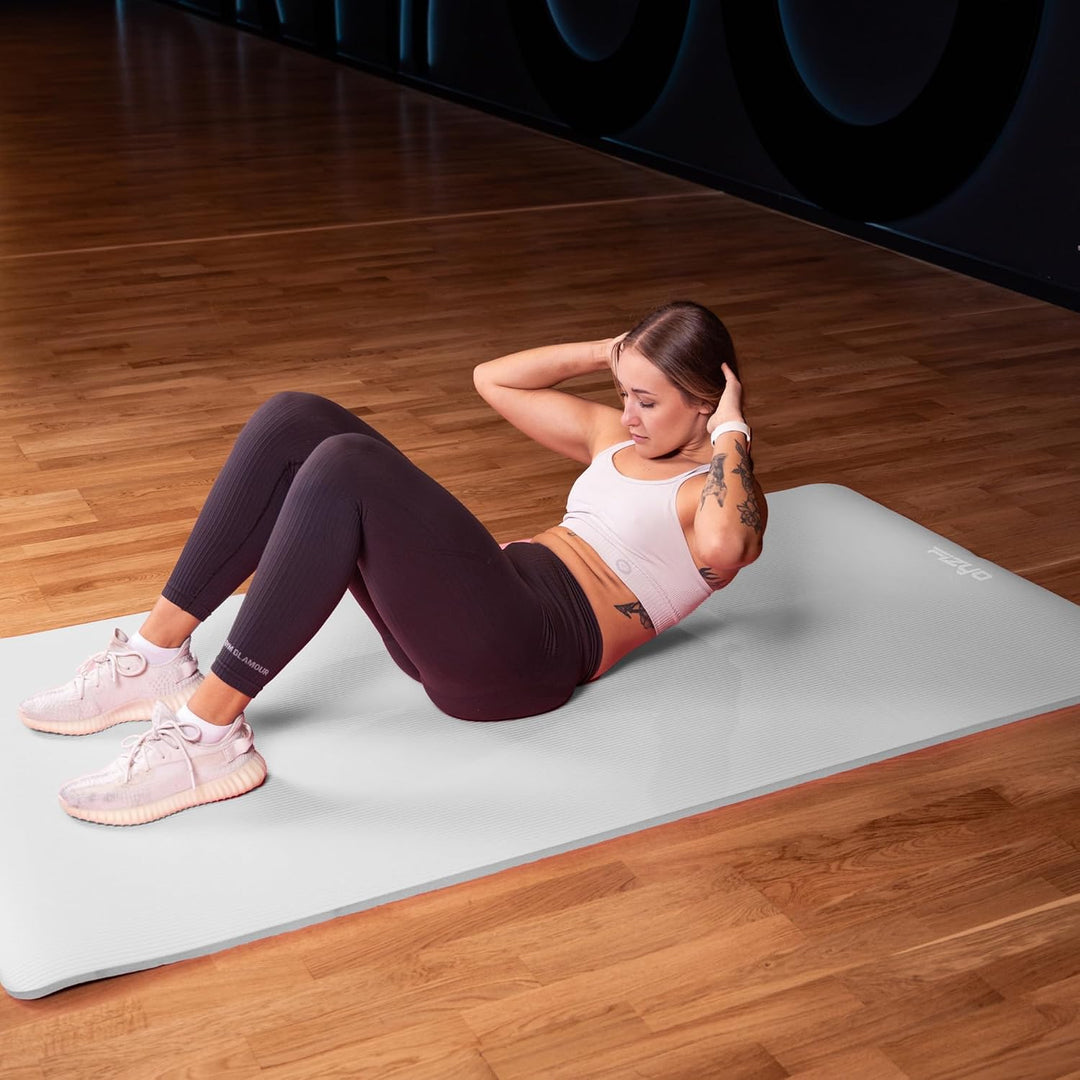 Fizyo Rutschfeste Yogamatte aus NBR-Schaum 190×100×1,5 cm – Extra Grosse Fitness- und Gymnastikmatte