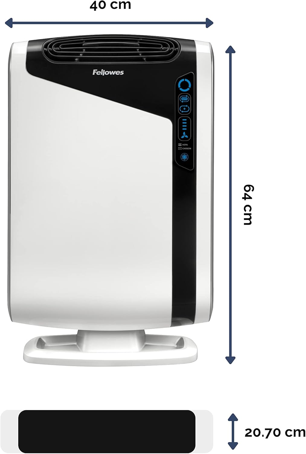 Fellowes HEPA Luftreiniger AeraMax DX95 für 28-42qm, 3-5 Luftwechsel/Std., True HEPA und Kohlefilter