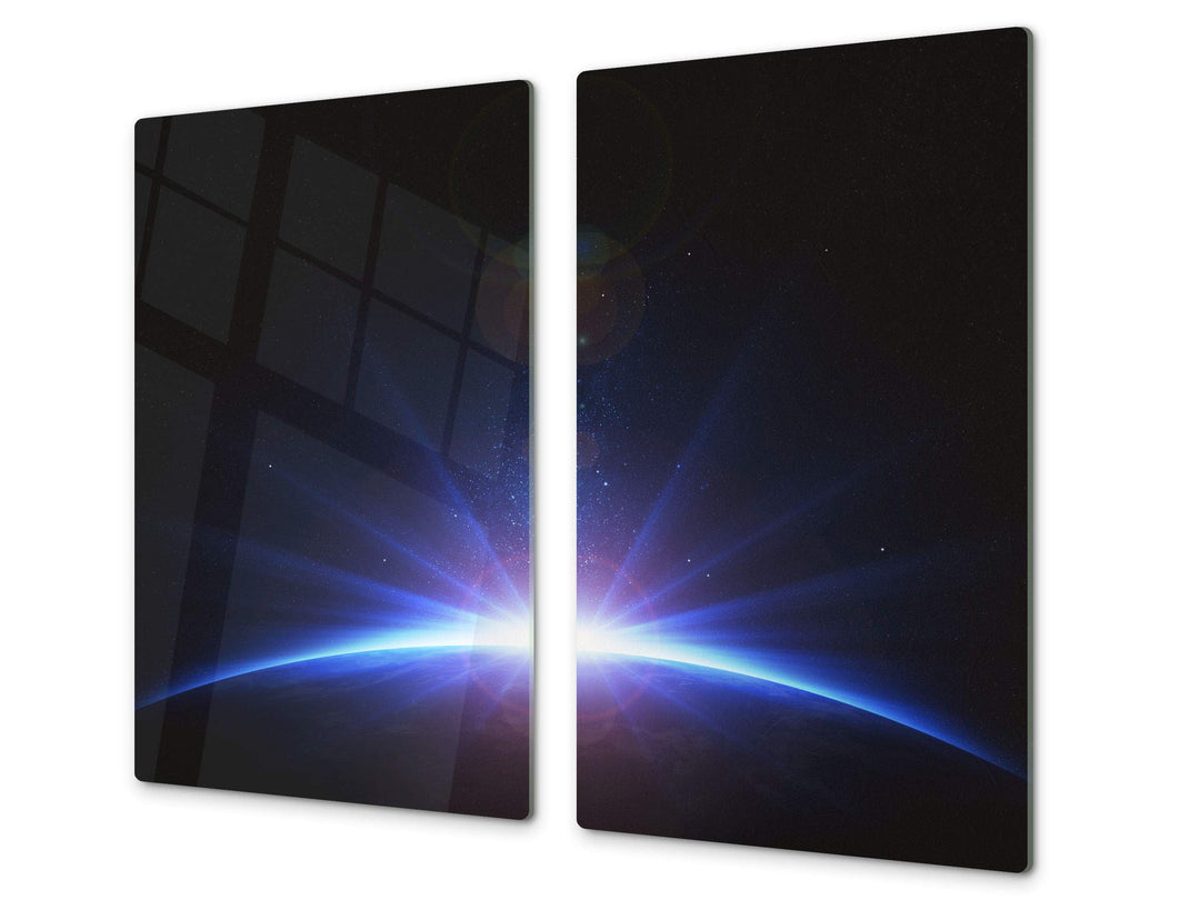 Schneidbrett aus Hartglas und schützende Arbeitsoberfläche – Schneideplatten SINGLE mit 60 x 52 cm u