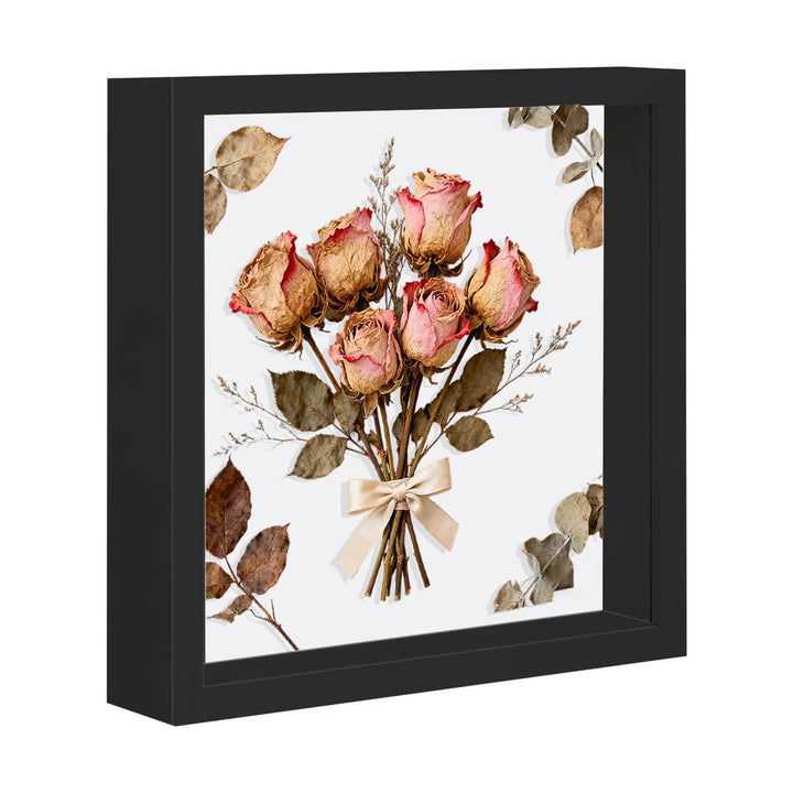 Bilderrahmen zum Befüllen, 3D Fotorahmen 30 x 30 cm, Tiefer Rahmen für Wand & Desktop, 3D Objektrahm