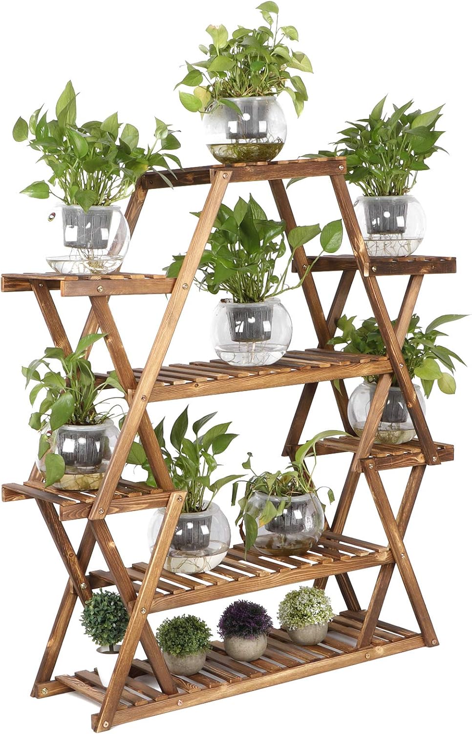 Pflanzenregal Blumenregal Blumenständer Standregal Holz Pflanze Stehen Topf Blume Organizer Pflanzen