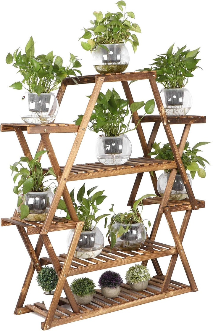 Pflanzenregal Blumenregal Blumenständer Standregal Holz Pflanze Stehen Topf Blume Organizer Pflanzen