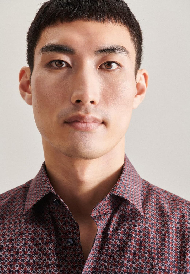 Seidensticker Herren Business Hemd - Shaped Fit - Bügelfrei - Kent-Kragen - Langarm - 100% Baumwolle