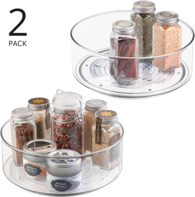 mDesign Lazy Susan Gewürzregale im 2er-Set für das Küchenregal – praktisches Gewürzregal für Küchens