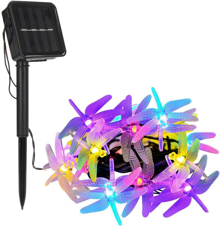 Solar Lichterkette Aussen, 20ft 30 LED Libelle Licht,Wasserdichte lichterkette Dekorative für Garten