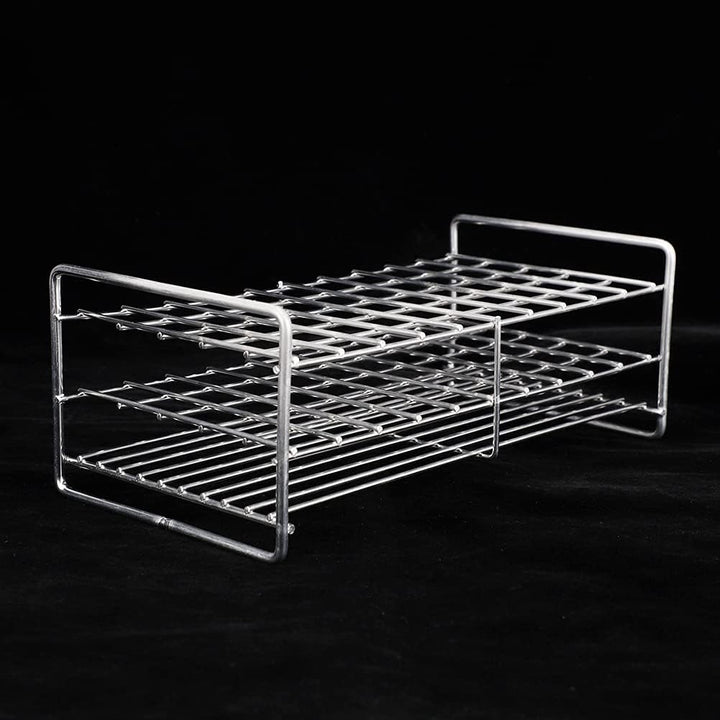 Snufeve6 Reagenzglasständer mit quadratischem Loch, Edelstahl Reagenzglasständer Reagenzglashalterun
