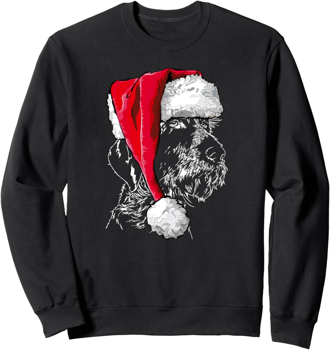 Lustiger Deutsch Drahthaar Weihnachtsmann Weihnachten Hunde Sweatshirt