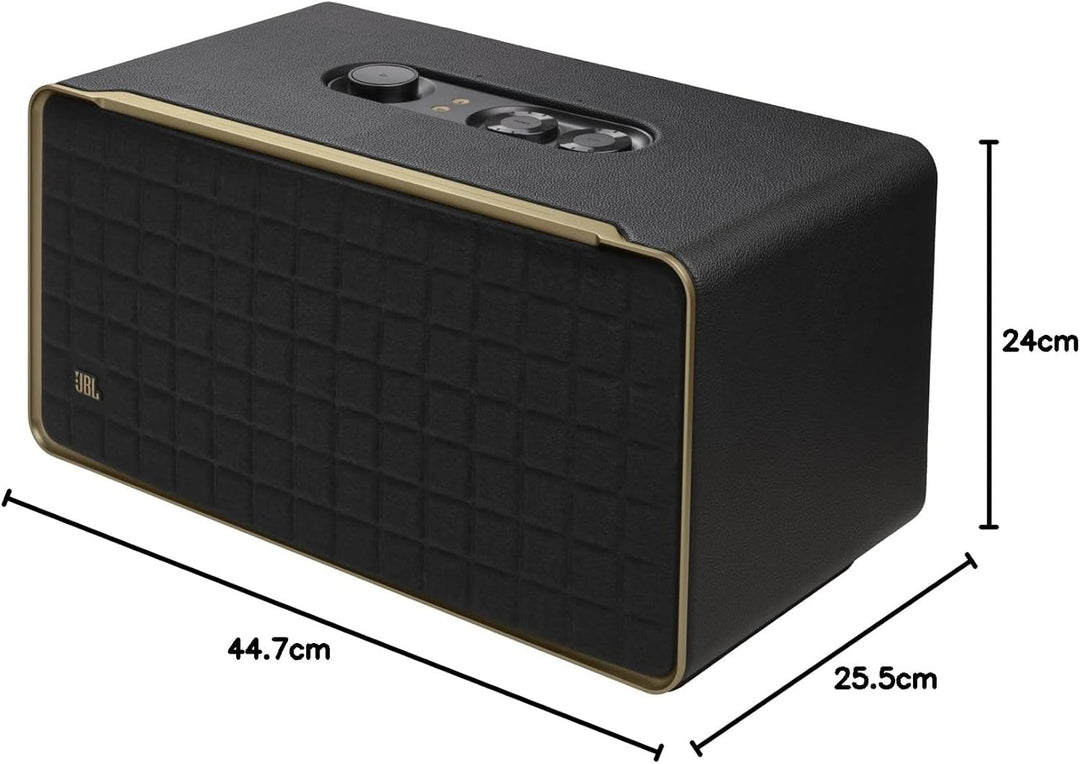 JBL Authentics 500 Hi-Fidelity Smart Home Lautsprecher – 70er Jahre Retro-Design Bluetooth Box – Mit