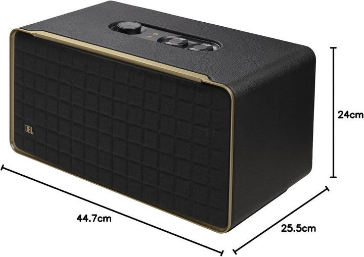 JBL Authentics 500 Hi-Fidelity Smart Home Lautsprecher – 70er Jahre Retro-Design Bluetooth Box – Mit