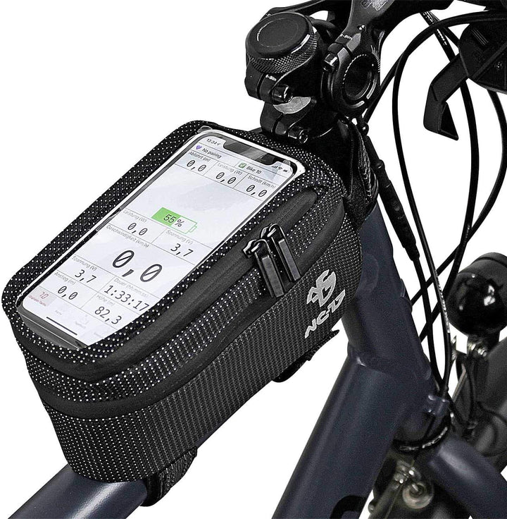 NC-17 Connect Universal Oberrohrtasche DOT / Fahrrad-, Smartphonetasche mit Klettverschluss, Staufac