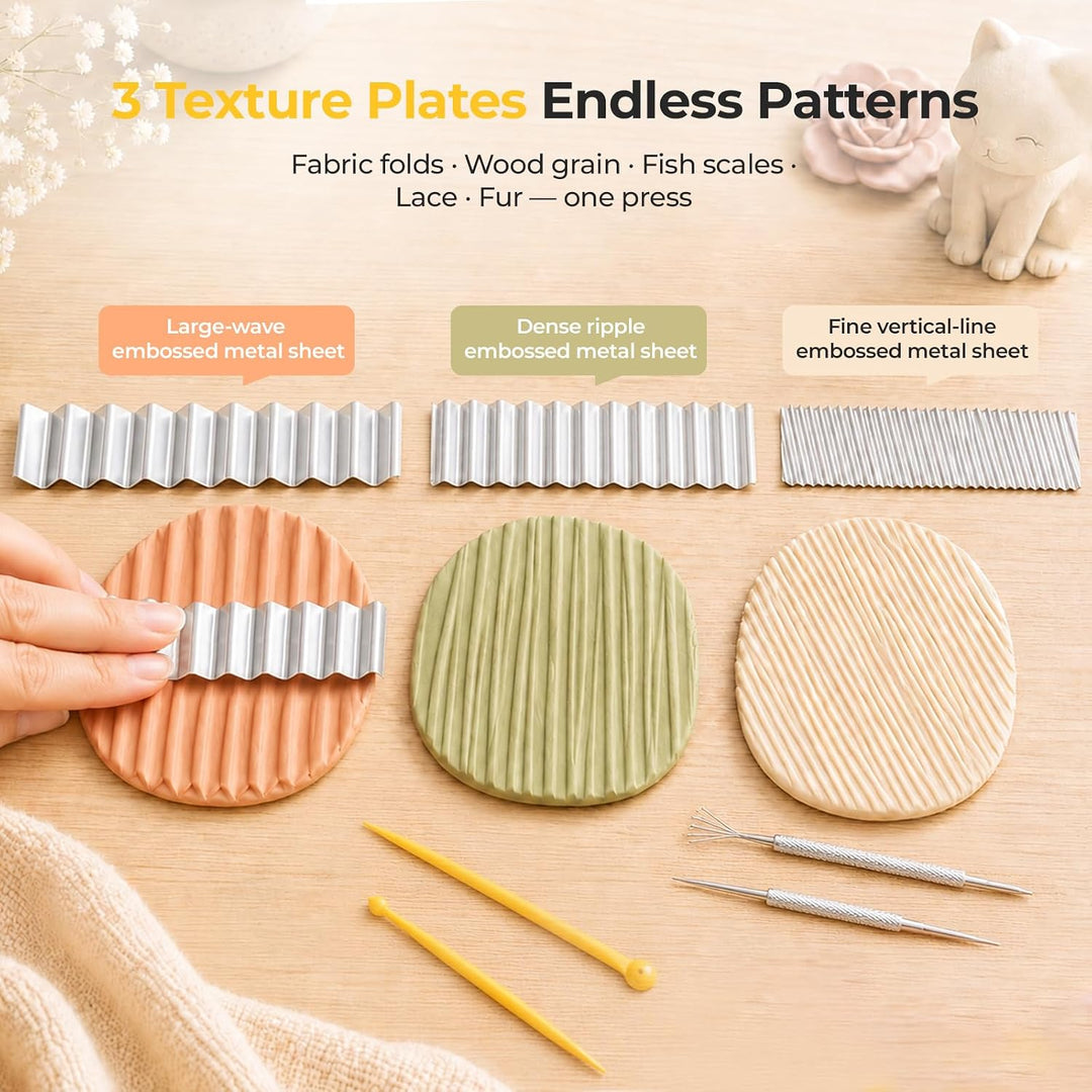 36 Stück Polymer Clay Tools Set, Kompatibel mit Fimo Zubehör | Modellierwerkzeug, Töpferwerkzeug, Po