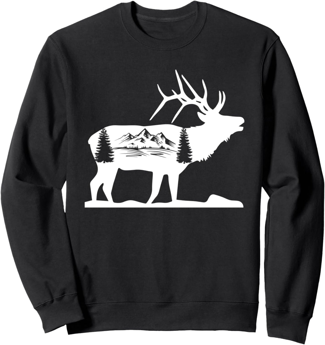 Mountain Outdoor Hiking National Park Forest Moose Sweatshirt